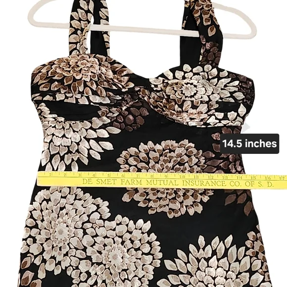 Y2K Burnout Maxi Dress Women Size 8 Black Floral Maxi Fairy Whimsy Vintage NWT - Picture 12 of 14